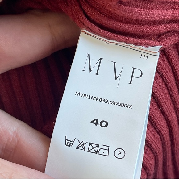 MVP Wardrobe Olga Sweater Bordeaux Size 40 - Picture 6 of 7